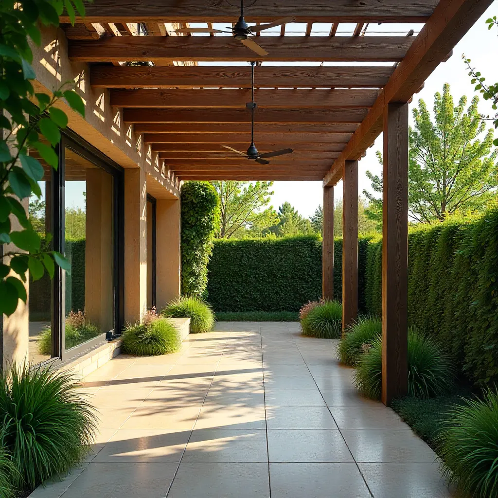 Water feature providing natural cooling